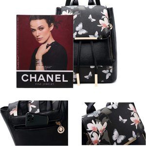 Shoulder Ladies Backpack with Flowers